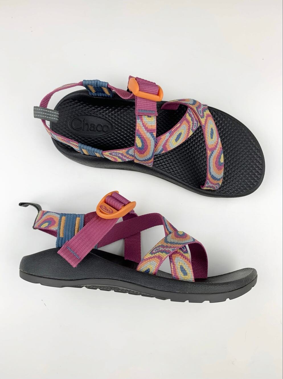Chaco Kids Z/1 EcoTread Sports Sandals Agate Sorbet Youth Girls 4 Outdoor Casual